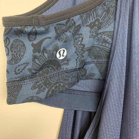 Lululemon No Limit Tank Top Navy Blue & Black - Picture 3 of 4